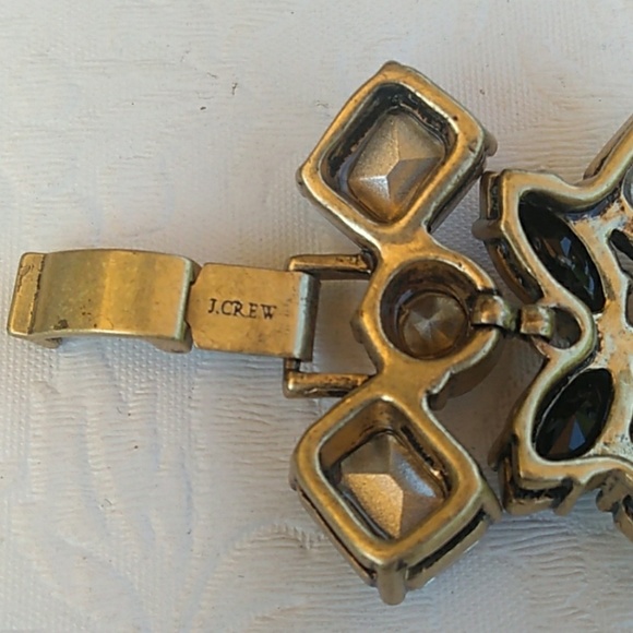 🆕 NWOT J Crew Chunky Gold B/W Rhinestone Bracelet - Picture 8 of 8